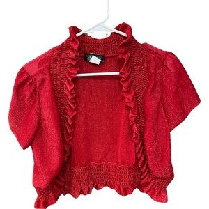 Girls XL red glitter cover